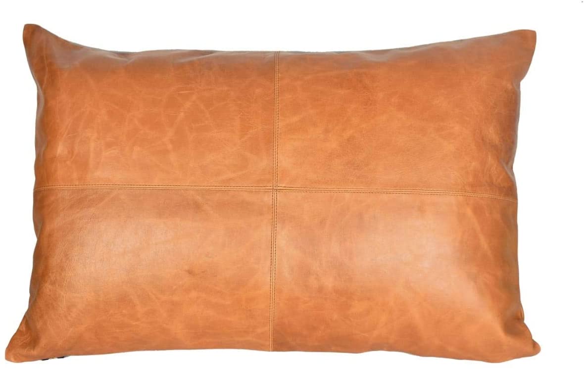 Lambskin Leather Pillow Cover