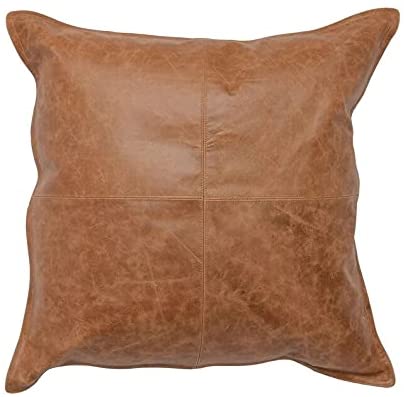 Genuine Leather Decorative Pillow Cover